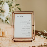 Retro Schwarz-weiße Schreibmaschine Custom Wedding<br><div class="desc">Retro Minimalistische Schreibmaschine Schriftart benutzerdefinierte Hochzeitmenü in Schwarz/Weiß</div>