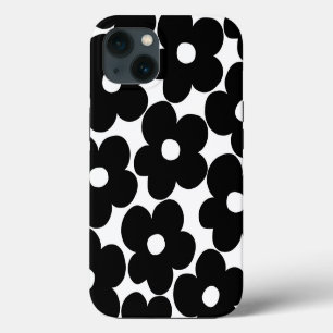 Retro schwarze Gänseblümchen #1 #Dekor #Kunst iPhone 13 Hülle
