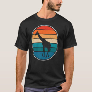 Retro schwarze Giraffe im Vintage-Stil süße Giraff T-Shirt
