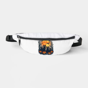 Retro-Schwarze-Katze-Halloween-Kürbis-Kostüm für F Bauchtasche
