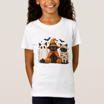 Retro Schwarze Katze Hexe Grusel Halloween Kürbis