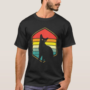 Retro Schwarze Katze Vintage, Black Cat T-Shirt