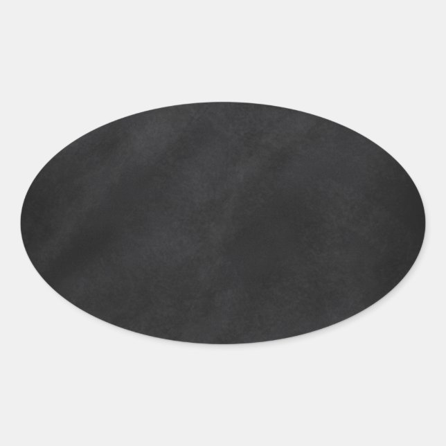 Retro Schwarze Khalkboard Textur Ovaler Aufkleber (Vorderseite)