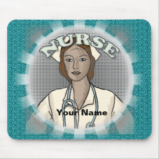 Retro schwarze weibliche Krankenschwester Mousepad