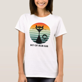 Retro-Schwarzkatzen-Königin-T-Shirt, Geschenk für  T-Shirt