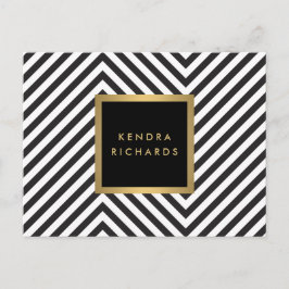 Retro Schwarzweiss-Muster-bezauberndes Postkarte