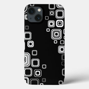 Retro Schwarzweiss-Quadrate Case-Mate iPhone Hülle