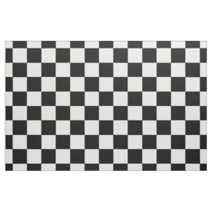 Retro Schwarzweiss-Schachbrett-Muster Stoff