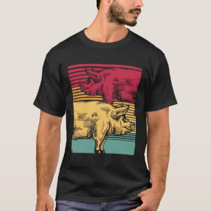 Retro Schwein T-Shirt