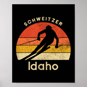 Retro Schweitzer Skibekleidung Vintag I Poster