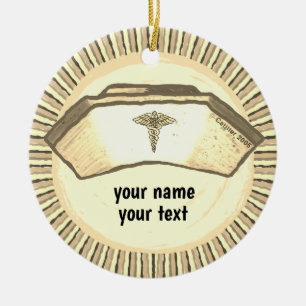 Retro-Schwesternmütze Keramik Ornament