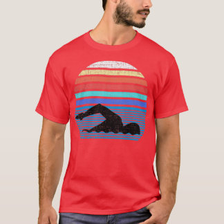 Retro-Schwimmen Schwimmer Schwimmen 80er Jahre Ges T-Shirt