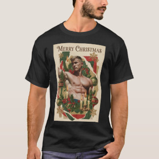 Retro-Schwulen-Stolz-Weihnachtskarte Geschenk T-Shirt