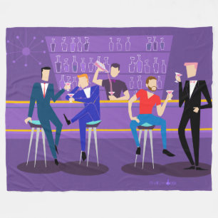 Retro-Schwulenbar-Fleece-Decke Fleecedecke