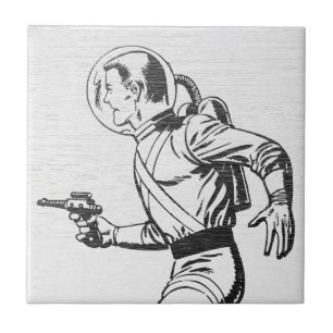 Retro-Sci-Fi-Astronaut Fliese