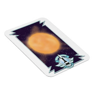 Retro-Sci-Fi-Logo im Stil der 1950er Jahre Magnet