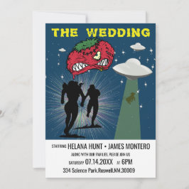 Retro Sci Fi Poster Wedding Einladung