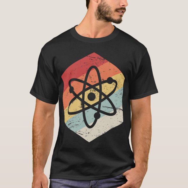 Retro Science Atom Icon  friend T-Shirt (Vorderseite)