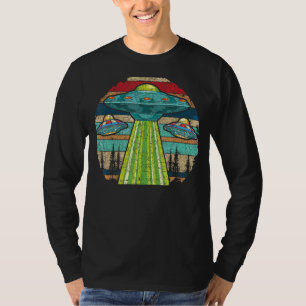 Retro Science Fiction Extraterrestrische Alien Ufo T-Shirt
