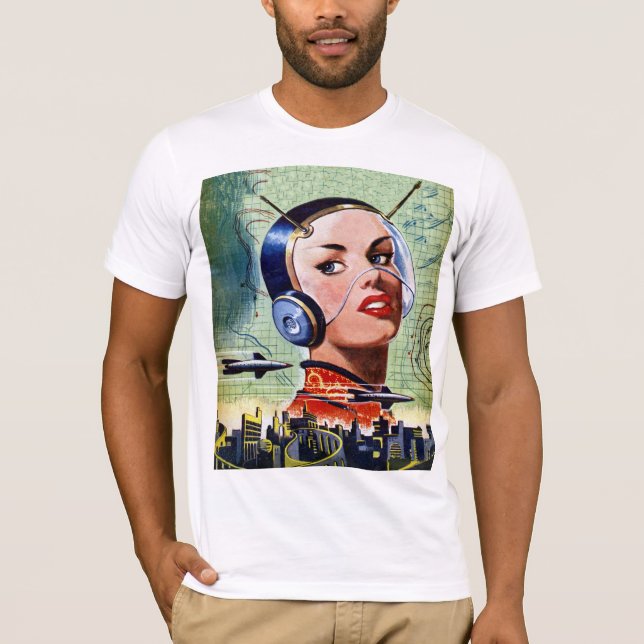 Retro Science Fiction Mens T - Shirt (Vorderseite)