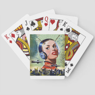 Retro Science Fiction-Spielkarten Spielkarten
