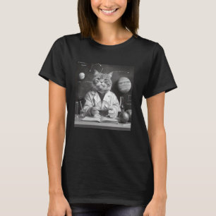 Retro Science Katze - STEM - Neugier Katzenlabor - T-Shirt