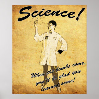 Retro Science Poster der 40er Jahre