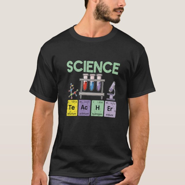 Retro Science Teacher Matching Science Students Ma T-Shirt (Vorderseite)