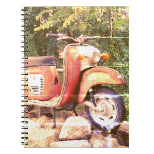 Retro Scooter-Foto-Notebook Notizblock