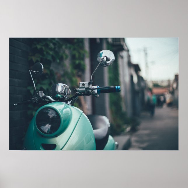 Retro Scooter Poster (Vorne)