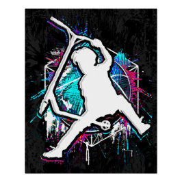 Retro Scooter - Stuntscooter - Kick Stunt Scooter Poster