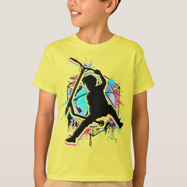 Retro Scooter - Stuntscooter - Kick Stunt Scooter T-Shirt (Vorderseite)