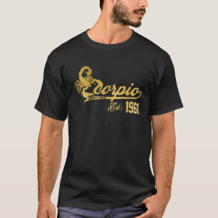 Retro Scorpio 1961-60 Yrs alter Tag 60. Geburtstag T-Shirt
