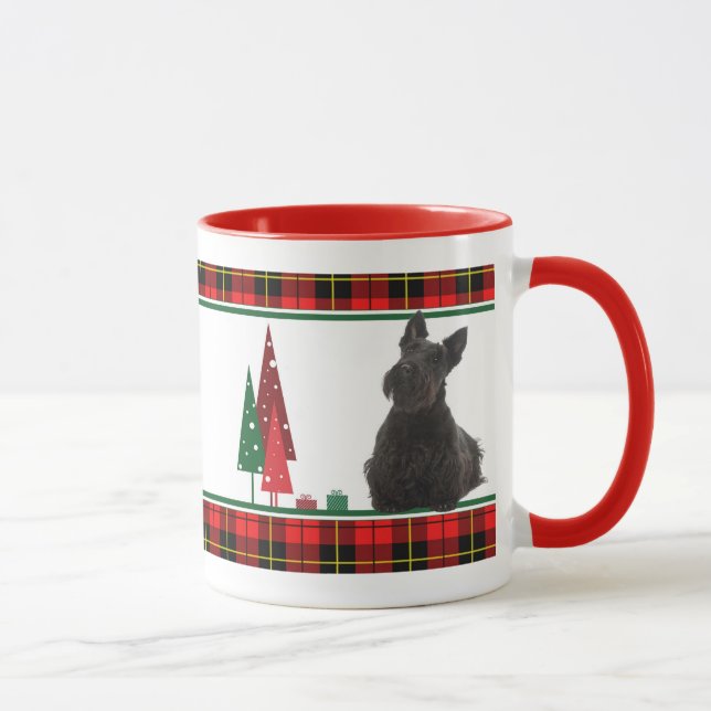 Retro Scottie Christmas Tasse (Rechts)