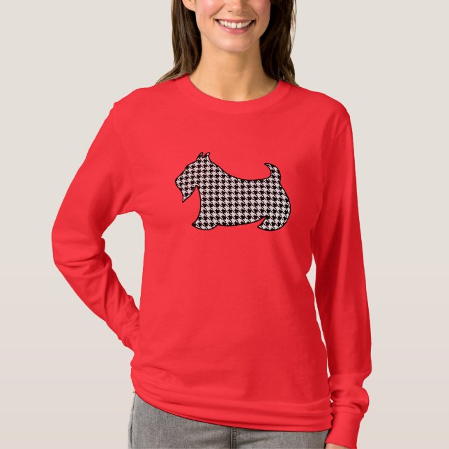 Retro Scottish Terrier Scotty Dog T - Shirt Gift (Vorderseite)