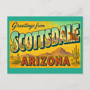 Retro Scottsdale Arizona Postkarte