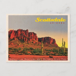 Retro Scottsdale Wüste Postkarte