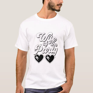 Retro-Script-Ehefrau des Party Bachelorette T-Shirt