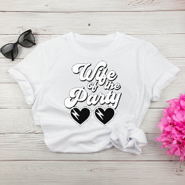 Retro-Script-Ehefrau des Party Bachelorette T-Shirt