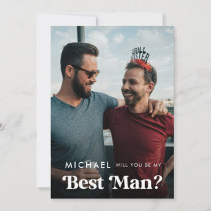 Retro-Script-Foto wird mein Trauzeuge einfach sein Ankündigung