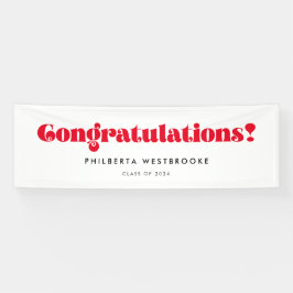 Retro Script Graduation Party Glückwünsche Banner