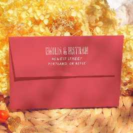 Retro Script Hand Written Wedding Return Address