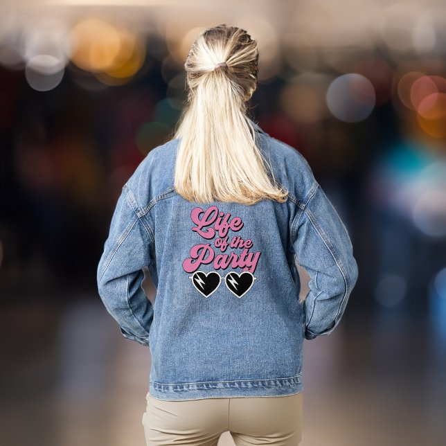 Retro-Script-Niedlicher Junggeselinnen-Abschied Jeansjacke (Your bridesmaids & besties will love to be part of the bride squad bringing the party to your bach)
