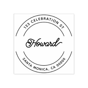 Retro Script-Rücksendeadresse Rubber-Briefmarke Gummistempel