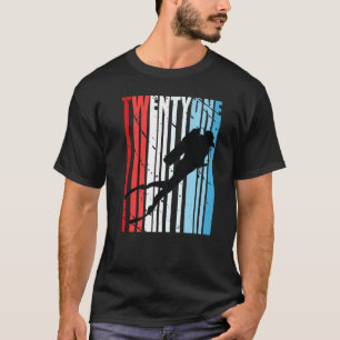 Retro Scuba Diving 21. Geburtstag Deep Sea Diver W T-Shirt