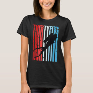 Retro Scuba Diving 35. Geburtstag Deep Sea Diver W T-Shirt