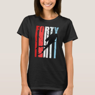Retro Scuba Diving 40. Geburtstag Deep Sea Diver W T-Shirt