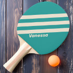 Retro Sea Breeze Drei Streifen mit Namen Tischtennis Schläger<br><div class="desc">Das Retro Sea Breeze Three Stripes Ping Pong Paddle verbindet coole Farbtöne, die an einen perfekten Tag am Strand erinnern, mit einem schlichten, auffallenden 3-Streifen-Design. Seine bunten Farben verleihen dem Spiel ein Gefühl der Ruhe und geben ihm gleichzeitig die Kraft, sich für Strandliebhaber und Tischtennisfans gleichermaßen zu begeistern. Passen Sie...</div>
