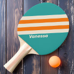 Retro Sea Breeze Vibe Streifen mit Name Tischtennis Schläger<br><div class="desc">Die Retro Sea Breeze Vibe Stripes Ping Pong Paddle mit Name erweckt mit ihrem coolen, luftigen Streifendesign und der personalisierten Namensgebung das Wesen einer erfrischenden Meeresbrise. Dieses Paddel verleiht Ihrem Spiel ein Gefühl der Ruhe und des Stils, perfekt für Spieler, die eine ruhige, aber lebendige Ästhetik schätzen. Egal, ob Sie...</div>