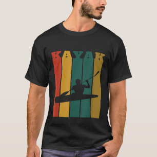 Retro Sea Kayak Vertikale Streifen T - Shirt